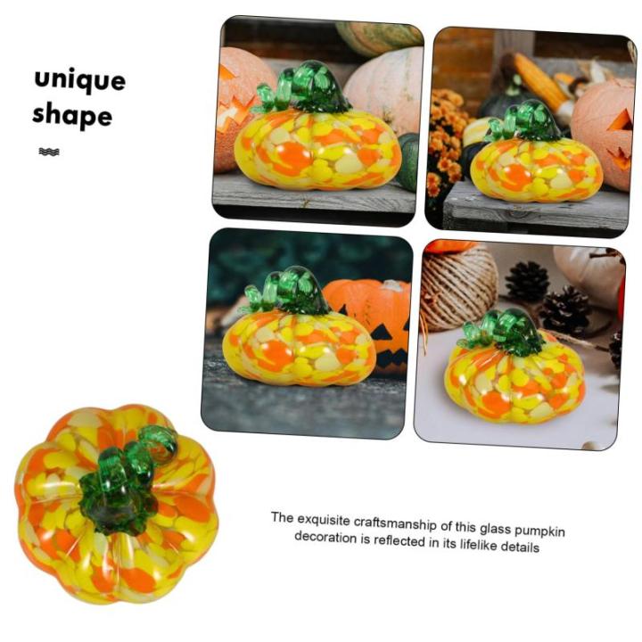 2St Kürbishandwerk Halloween Dekoration Herbst Dekoration Kürbis Mitbringsel Kürbis-Tischdekoration Kürbis-Requisite bastelset Tischdekoration für Zuhause Szenenlayout Glas