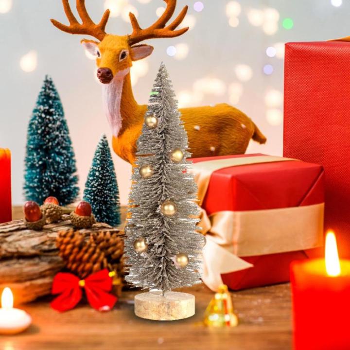 Weihnachtsbäume Für Den Tisch, Weihnachtsbaum, Miniatur Kiefern Weihnachtsbäume, NI Tannenbaum Klein, NI Grün Weihnachtsbaum Mit Schneeeffekt, Tischdekoration