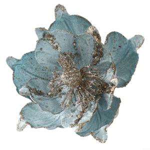 Glitzernder Weihnachtsstern, Weihnachtsbaumschmuck, hängende Dekoration für Weihnachtsbaum, Hochzeit, Party, Kranz, Dekoration (blau)