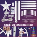 USB-kerstboom, metaal, grote kegelvorm, 250 leds, lichtboom met app, meerdere verlichtingsmodi, doe-het-zelf, muzieksynchronisatie, waterdicht, kerstverlichting, buitenlichtketting