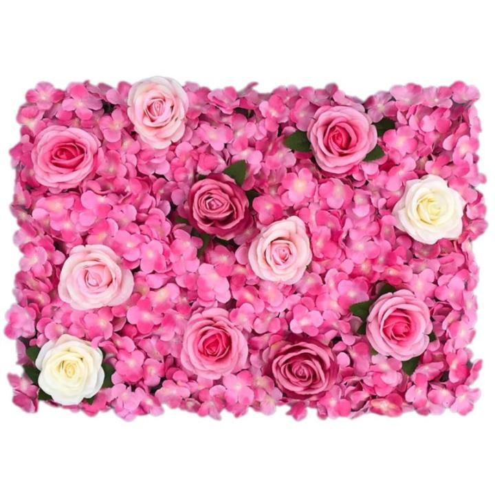 1 stuk 40 cm x 60 cm bloemenwandpaneel, , wandpaneel, bloemen, achtergrond, voor bruiloft, verjaardag, feest, woondecoratie, wanddecoratie, donkerroze D