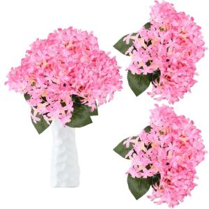Kunstbloemen als echte kunstbloemen met stelen, grote kunstbloemen voor doe-het-zelf bloemstukken, bruiloftsfeest, thuiskantoor, decoratie, hartstuk, roze, 1103