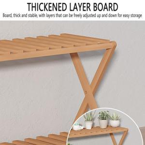 Blumenständer Mit 2 Ebenen, Blumentopfständer, Pflanzenleiter Für Draußen, Mehrstufiger Pflanzenständer Für Zuhause, Terrasse, Rasen, Garten, Balkon (C,47x25x70cm)