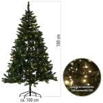 Boom: Kunstkerstboom, groen, 180 cm, 750 PVC-punten, 500 LEDs (kerstboom versierd)