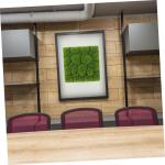 4 stuks gesimuleerd mosschuim, wandachtergrond, mostetische kamerdecoratie, wanddecoratie voor woonkamer, kunstmosrotsen, groen, kersenscherm
