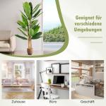 Bananenboom, kunstplant, kunstplant, banaan, 195 cm, grote kunstplant, bananenplant met 27 bladeren, kunstplant, plastic plant, decoratieve plant voor woonkamer, slaapkamer, kantoo