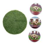 Schachtdeksel decoratie gazon eettafel decoratie tafelloper van gras tapijt bureauonderlegger placemat placemat ronde schachtafdekking groene planten