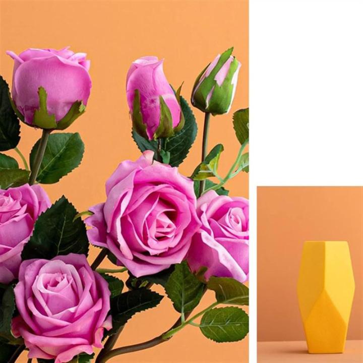 Kunstblumen Künstliche Blumen für den Innenbereich, Simulationsstrauß-Set mit Vase, künstliche Seidenblumen, Dekoration für Tischdekoration zu Hause für jeden Anlass