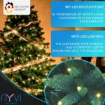 Kerstboom -Xmas Premium 120 cm met LED Fairy Lights - Kunstmatige volledig PE dennenboom van 100% spuitgegoten - bedrieglijk echte kunstboom - B1 moeilijk ontvlambaar