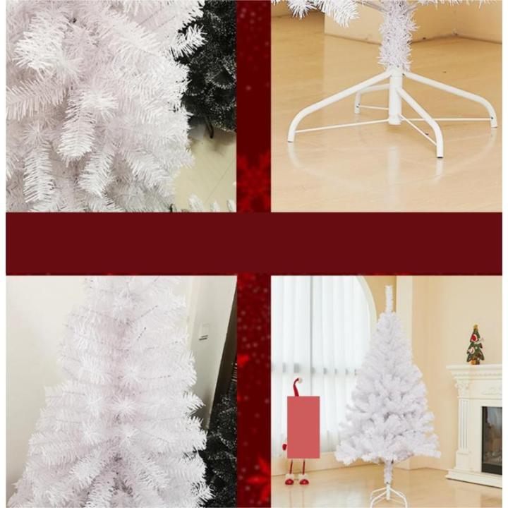 Weihnachtsbaum Weißer Künstlicher Weihnachtsbaum Mit Metallstütze, Weihnachtsbaum for Den Innen- Und Außenbereich, Weihnachtsdekoration Christbaum(1.5m)