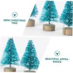 5 Sätze Mini-Weihnachtsbaum Mini-weihnachtskiefer Mini-weihnachtsbäume Weihnachtsbaumdeko Weihnachtsbäume Geschmückt Künstlicher Christbaumschmuck Sisal-Seide Blue 24 Stück *