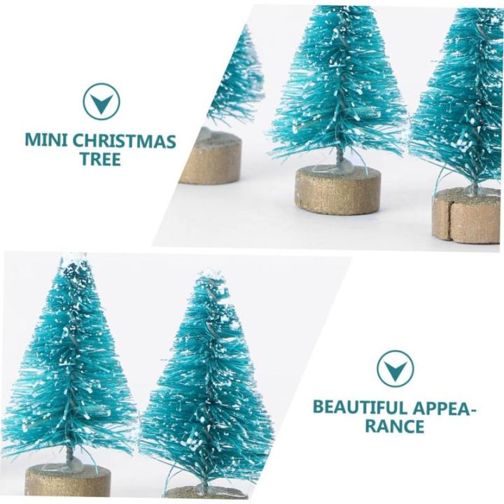 5 Sätze Mini-Weihnachtsbaum Mini-weihnachtskiefer Mini-weihnachtsbäume Weihnachtsbaumdeko Weihnachtsbäume Geschmückt Künstlicher Christbaumschmuck Sisal-Seide Blue 24 Stück *