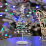 Gepersonaliseerde familienaam, kerstboom, kristal, boom met naam, metaal, Kerstmis, sneeuwpop, boom, familieboom, kerstdecoratie, cadeau voor familie, stijl 10-1