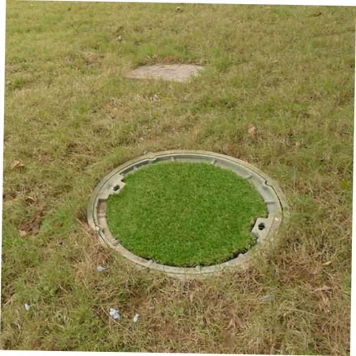 Schachtdeckel Dekoration Rasen Flauschiger runder Teppich Tischset aus Gras kunstgras kunstgräser قرآن Kreisteppich Teppiche Kunstrasenmatte künstliches Grasdekor