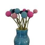 - Vilten bloemen boeket bloemen van vilt - boeket - Fair Trade - handgemaakt (amandelbloesem), enkele bloem: 31cm