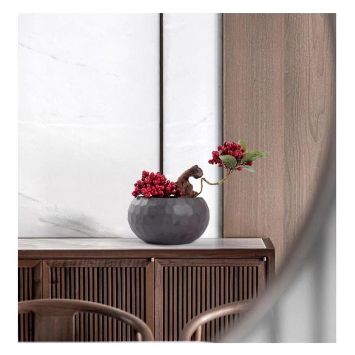 Kunstblumen Künstliche Blumen in Keramikvase – kleine Bonsai-Simulations-Blumenornamente, 33 cm – perfekt für die Innendekoration für jeden Anlass