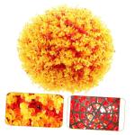 4 Stück Eukalyptus-grasball Künstliche Pflanzenkugeln Kunstpflanze Buchsbaum Formschnitt Kugeln Gefälschte Pflanzengrünkugeln Hochzeit Grasball Graspflanzenkugeln Orange Plasti