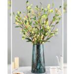 Kunstblumen Modernes Kunstblumenarrangement – ​​97 cm große Kunstblumen aus Kunststoff in Einer Glasvase für Wohnzimmer und Inneneinrichtung für jeden Anlass