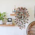 als echt, hangende , 43 cm, decoratieve planten, kunstplant in pot, hangende eucalyptus, plastic planten voor slaapkamer, woonkamer, kantoor, decoratie, roze
