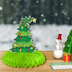Weihnachts-Tischdekorationen, weihnachtliche Tafelaufsätze für Tische | Schreibtischdekoration, Tischschilder, Weihnachtsbasteleien | Tischdekoration aus Papier, Heimdekoration,