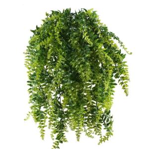 MIHOUNION Farn Kunstmatige kunstplanten hangende planten kunstmatige groene planten kunststof planten kunstplanten voor buiten balkon pot bruiloft tuin decoratie 2 stuks