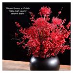 Kunstblumen Künstlicher Blumenstrauß aus roten Beeren – handgefertigte Topfdekoration für Innenräume. Blumensträuße im Topf, großer Bonsai für jeden Anlass