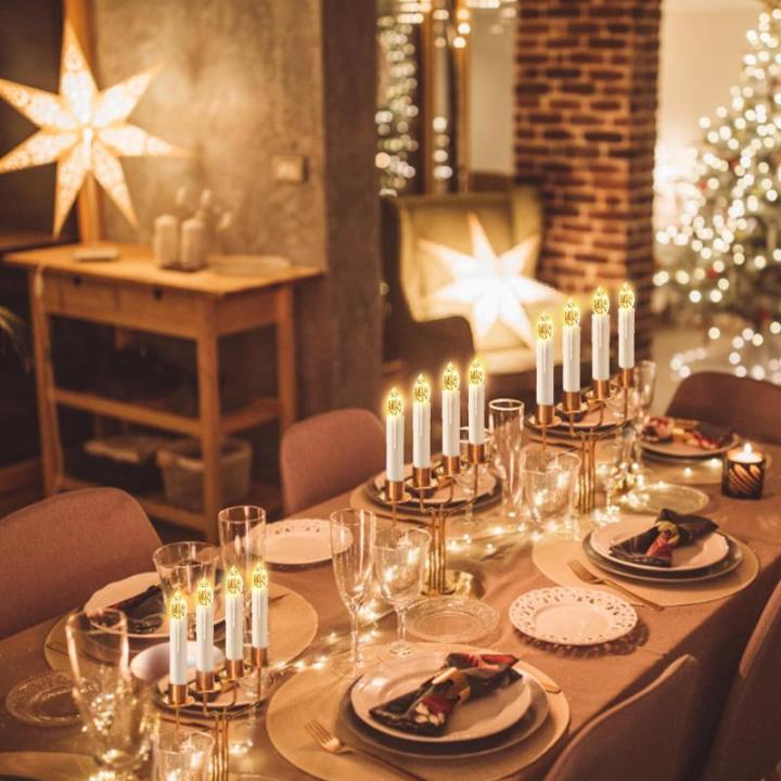 12 verpakkingen warmwit, op batterijen werkende, waterdichte, vlamloze drijvende kaarsen met afstandsbediening en dimbaar, kerstkaarsen warm wit - voor de kerstboomdecoratie thuis