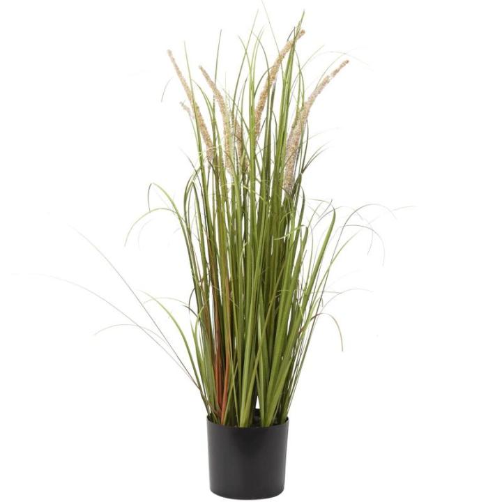 Kunstgras decoratief gras hoog, groot als echt vossenstaartgras, hoogte: 70 cm kunstgras gras grassen arrangement kunstplant kunstplant kantoor decoratie plastic planten, wit