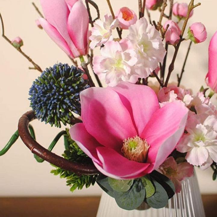 Kunstblumen Europäisches Seidenblumenarrangement in Einer Keramikvase – künstliche Blumendekoration für das Wohnzimmer, künstliches Blumenarrangement für jeden Anlass