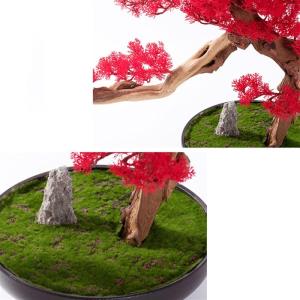Künstlicher Bonsai-Baum Künstlicher Bonsai-Baum, 82,9 cm, große rote Simulation, Willkommens-Kiefer, Bonsai-Baum, Wohnzimmer, Büro, Inneneinrichtung, Desktop-Dekoration, gefäl