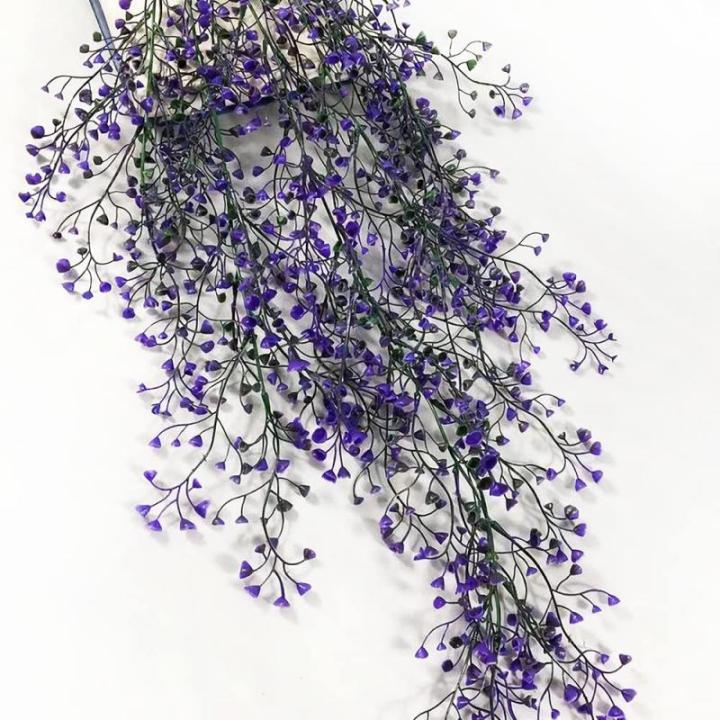 2 stuks hangende mand kunstmatige bloem, kunstmatige bloemen aan de muur, muur gemonteerde kunstmatige bloemen, kunstmatige bloemen buiten, kunstmatige hangplanten voor thuis, tuin