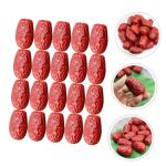 5 Sätze Simulierte Jujube Simulationsfrucht Schrankdekor Falsches Datum Vasendekor Hochzeitsdeko Hochzeits Dekoration Künstliches Rotes Datum Künstliche Jujube PVC 30 Stück * 5