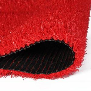 Kunstrasen Rot Kunstrasen Fake Grass Höhe 2,5 cm Realistischer Kunstrasen mit Drainagelöchern für drinnen und draußen (Größe: 2 x 2 m)