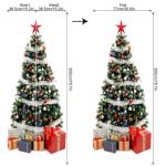 Waterdicht 15.2x39.4in Muurschildering Muursticker, Verwijderbare Raamsticker, voor Kerstversiering Eetkamers Slaapkamers Salons Showcase Decoratie(Christmas tree door stickers)