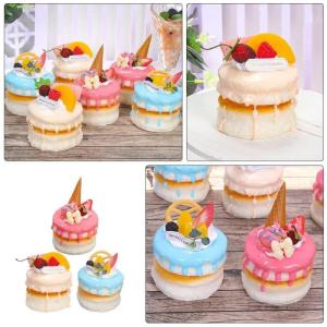 Fake Kuchen künstliche Kuchen 3 Pcs Künstliche Kuchen Simulation Kuchen Modell Faux Dessert Lebensmittel Fotografie Requisiten Für Shop Decor Realistisches Essen