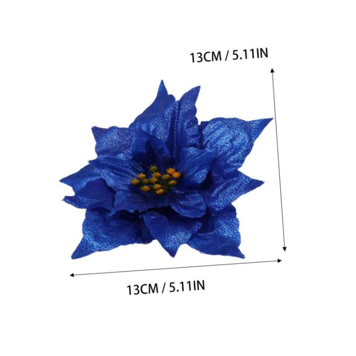 14 STK künstliche Blumen Weihnachtsbaum blumenschmuck Weihnachtsstern-Picks Rot Tür weihnachtsdeko künstliche blüten Hochzeitsdekoration Weihnachtskranz Blumen pe Blumendekor S
