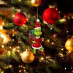 Kerstdecoratie, acryl, kerstboomversiering, groen, schattig, hangende ornamenten, kerstdecoratie, kerstversiering, feestdecoratie voor kerstfeest