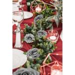 Kunstbloemen, 25 stuks kunstrozen, bloemen met stengels, echte touch, kunstschuim, rozen voor bruiloft, boeketten, feest, kantoor, baby, douche, thuis, kerstdecoratie (zilver)