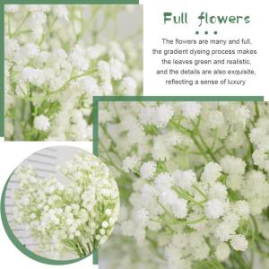 Gypsophila-, 10 stuks Gypsophila-planten, voor bruiloft, bruidsboeket, thuis, knutselen en decoratie