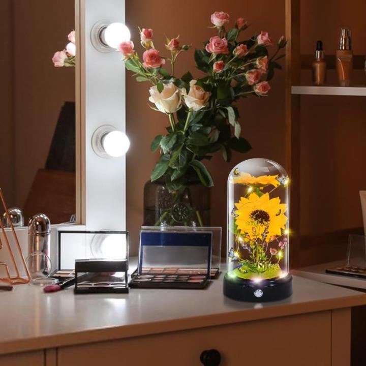 Zonnebloemcadeau voor vrouwen, eeuwige bloemen, moederdagcadeau, verjaardagscadeau, verjaardagscadeau voor vrouwen, moeder, vrouw, zus