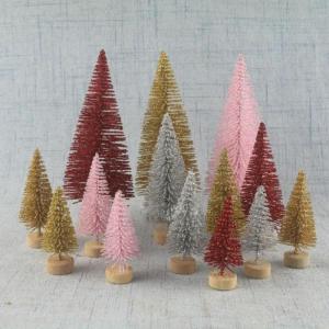8 Stück Mini-Weihnachtsbäume in verschiedenen Größen, künstliche Glitzerbäume für Weihnachten, Heimdekoration, Tischdekoration, Ornamente, Party- und Schreibtischdekoration,