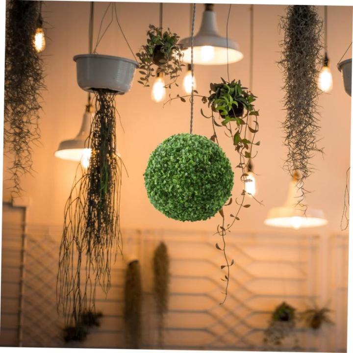 1Stk Simulierter Mailänder Ball deckenverkleidung Artificial Plants Indoor Runde künstliche Pflanzenkugeln Topiary-Kugeln hängen nachgemachter Grasball Pflanzenkugelverzierung