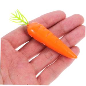 2 Sätze Karotte Gefälschte Gemüserequisiten Miniatur-tierfiguren Künstliches Pflanzendekor Mini-gemüse Mini-plüschtiere Minifiguren Möhren Schaumstoff Styropor 25 Stück * 2