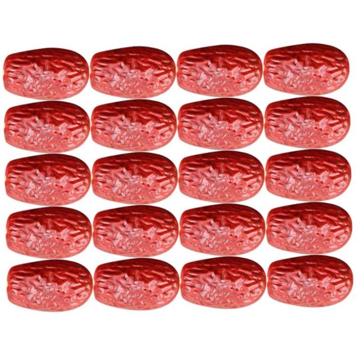 3 Sätze Simulierte Jujube Gefälschte Walnuss Lebensechte Nussdekoration Vorgeben, Obst Zu Spielen Naturgetreue Fruchtdekoration Simulationsdatum Falsches Datum PVC 30 Stück * 3