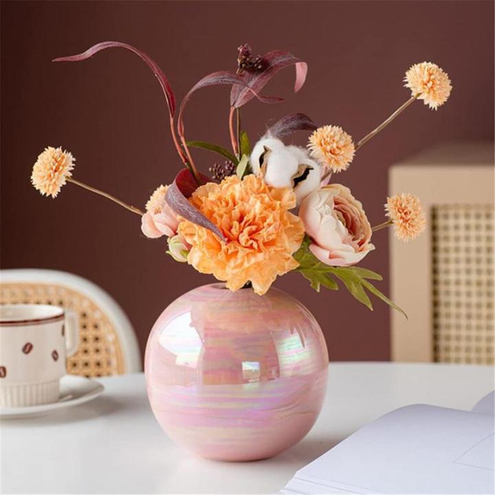 Kunstblumen Künstliche Blumen, Pflanzen, künstliche Blumen, Topfornamente für Heimdekoration, Kunstblumen mit Keramikvasen-Arrangement für jeden Anlass