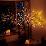CushHom Led-lichtboom voor binnen en buiten, voor binnen en buiten, kersenbloesemboom, lichtdecoratie, warmwit, IP44, 180 cm, 336 leds