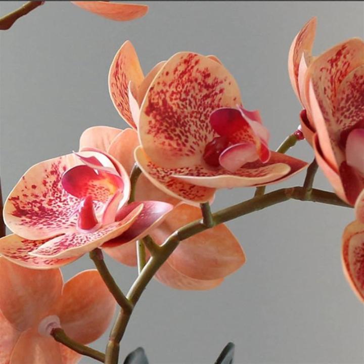 Kunstblumen Künstliche Orchideenblumen, gefälschte Phalaenopsis-Seidenorchideen in Töpfen, Bonsai-Pflanzen, Blumenarrangements für die Hochzeit zu Hause für jeden Anlass