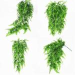 2-Pack Kunstmatige Hangende Planten nep Klimop Bladeren Boston Ferns Perzisch Rotan voor Binnen Buiten,Groen Woondecoratie Faux Wijnstok voor Tuin/Slaapkamer/Boerderij Esthetische 