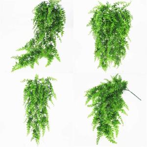2-Pack Kunstmatige Hangende Planten nep Klimop Bladeren Boston Ferns Perzisch Rotan voor Binnen Buiten,Groen Woondecoratie Faux Wijnstok voor Tuin/Slaapkamer/Boerderij Esthetische 