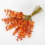 Simulierte Beerenzweige, 12 Stück, Künstliche Beeren, Biegbare Stiele, Zweige, Künstliche Früchte, wasserdichte Beerenzweige für Zuhause, Haus, Küche, Tisch, Korb (D)